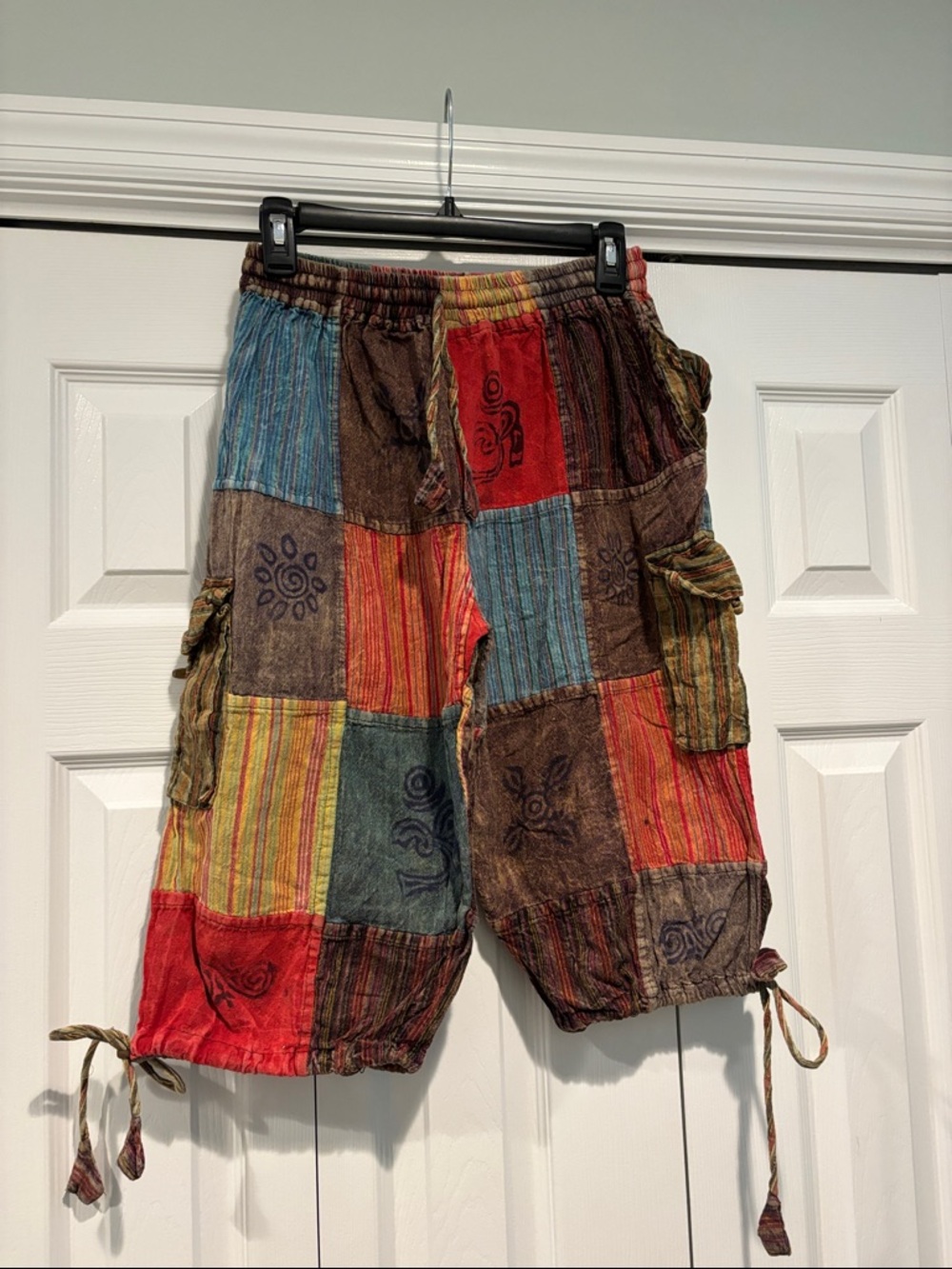 Ya Mon… Multicolor Patchwork Cargo Shorts